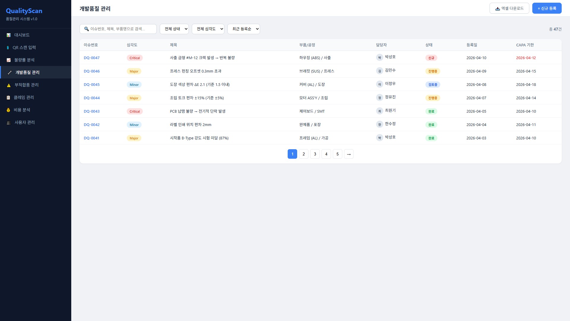 개발품질 관리